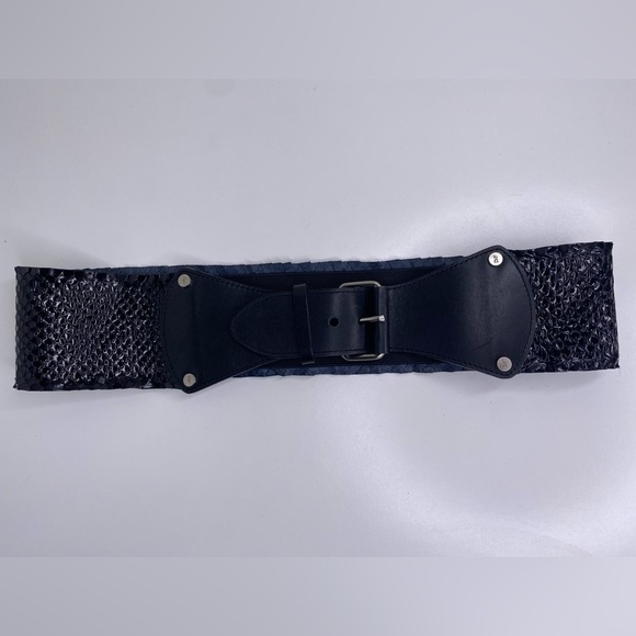 Diane von Furstenberg Black Snake Skin Belt - Picture 3 of 6
